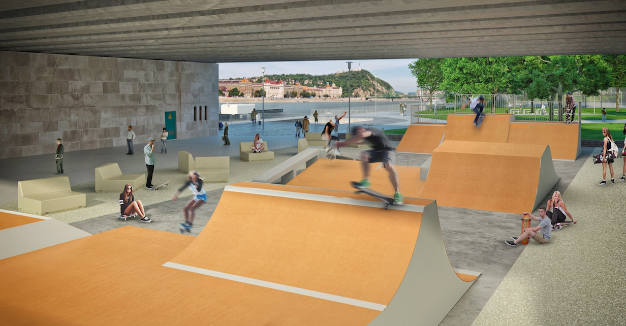 Skatepark létesülhet a deszkásoknak, BMX-eseknek nyár végére a Boráros téren