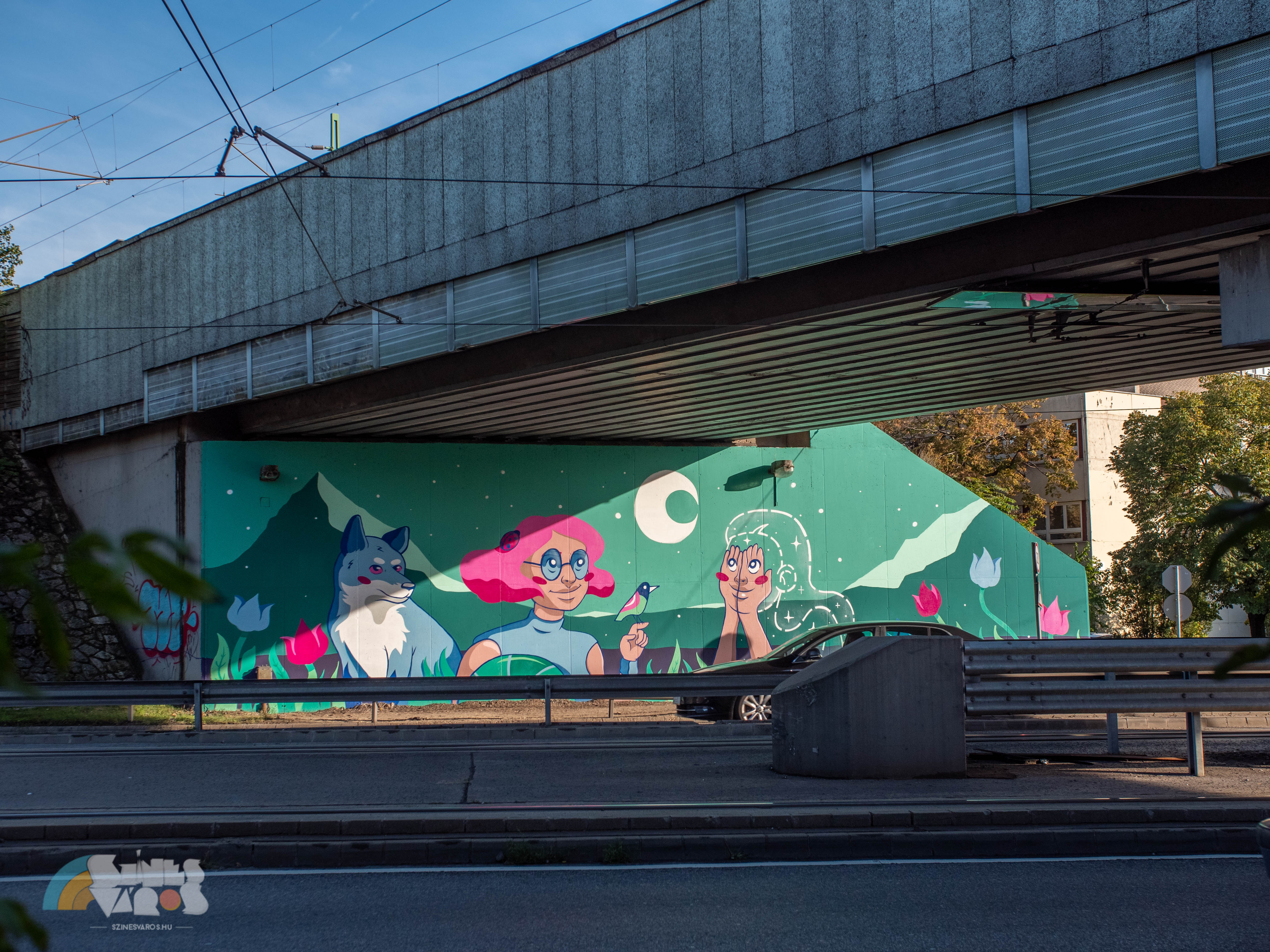 Két hídpillért is megfestettek a Szerémi úton – Az állatokért harcoló szuperhős és a láthatatlanná váló lány