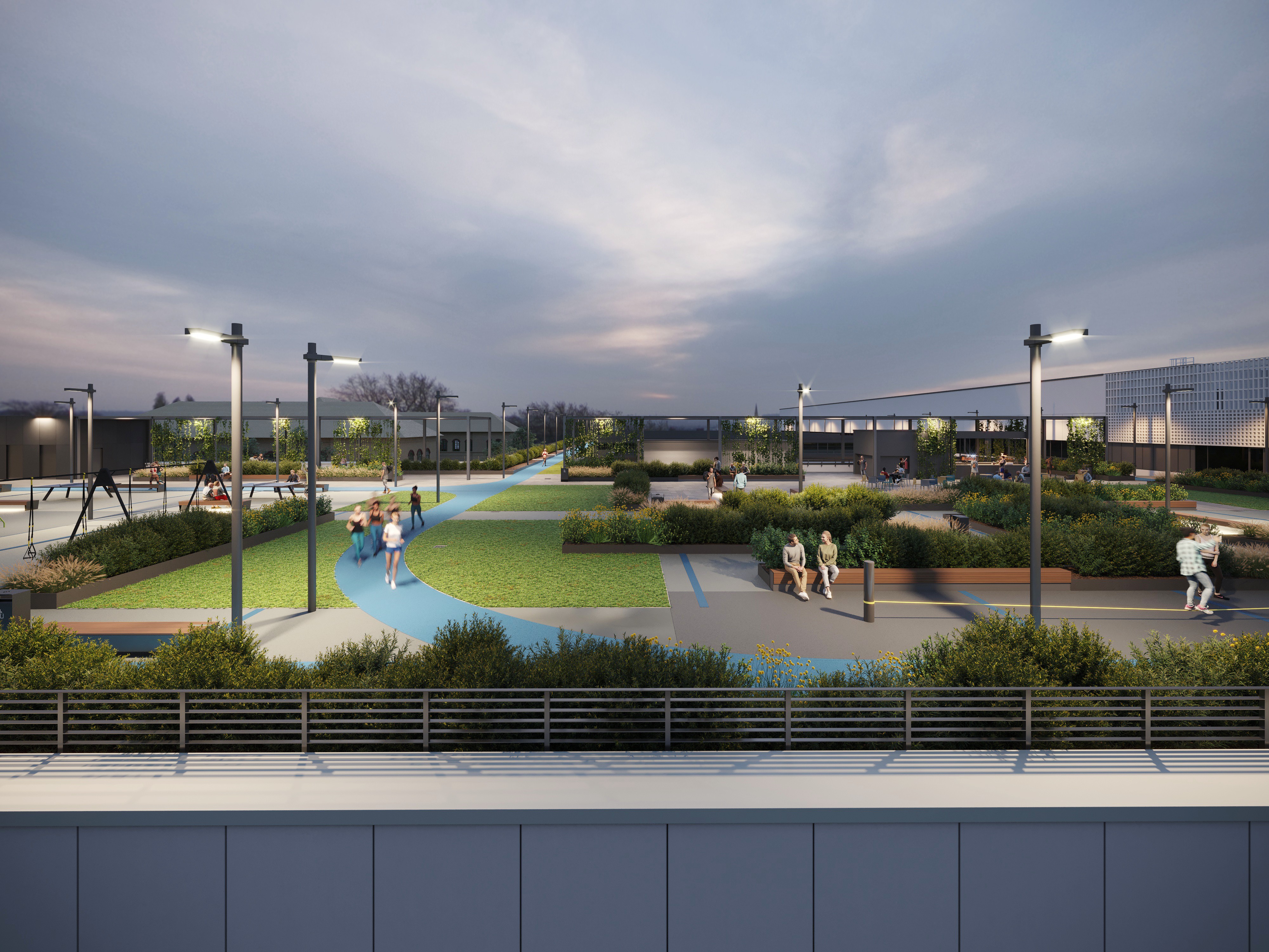 A Testnevelési Egyetem új campusán még a tetőn is a sporté lesz a főszerep