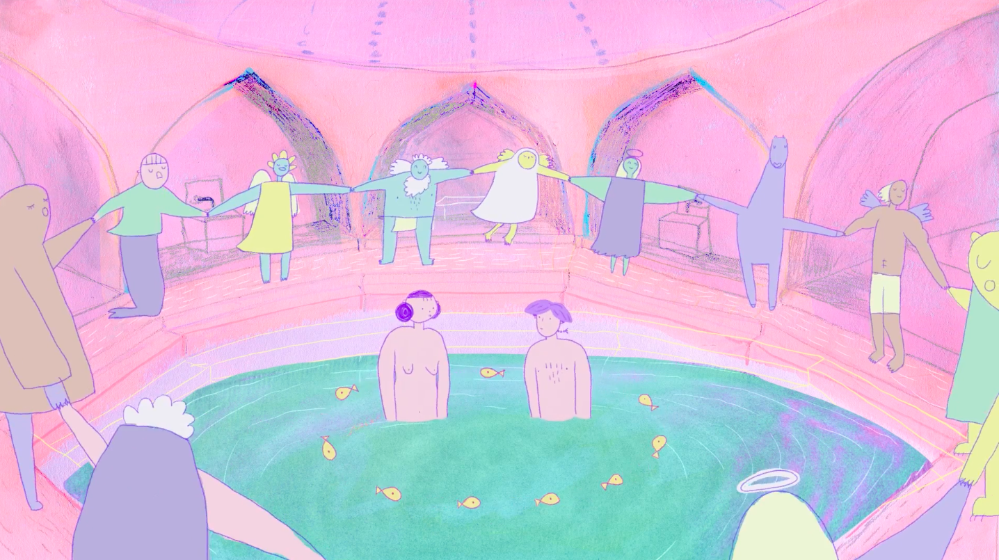 Casanova és Harmatcsepp kalandjai a budai fürdőkben – Tudisco Júlia és Lydia Reid animációja